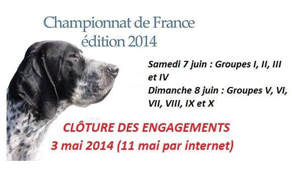 S'inscrire au Championnat de France des chiens de races 2014